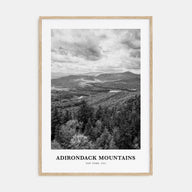 Adirondack Mountains Portrait B&W Poster