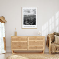 Adirondack Mountains Portrait B&W Poster