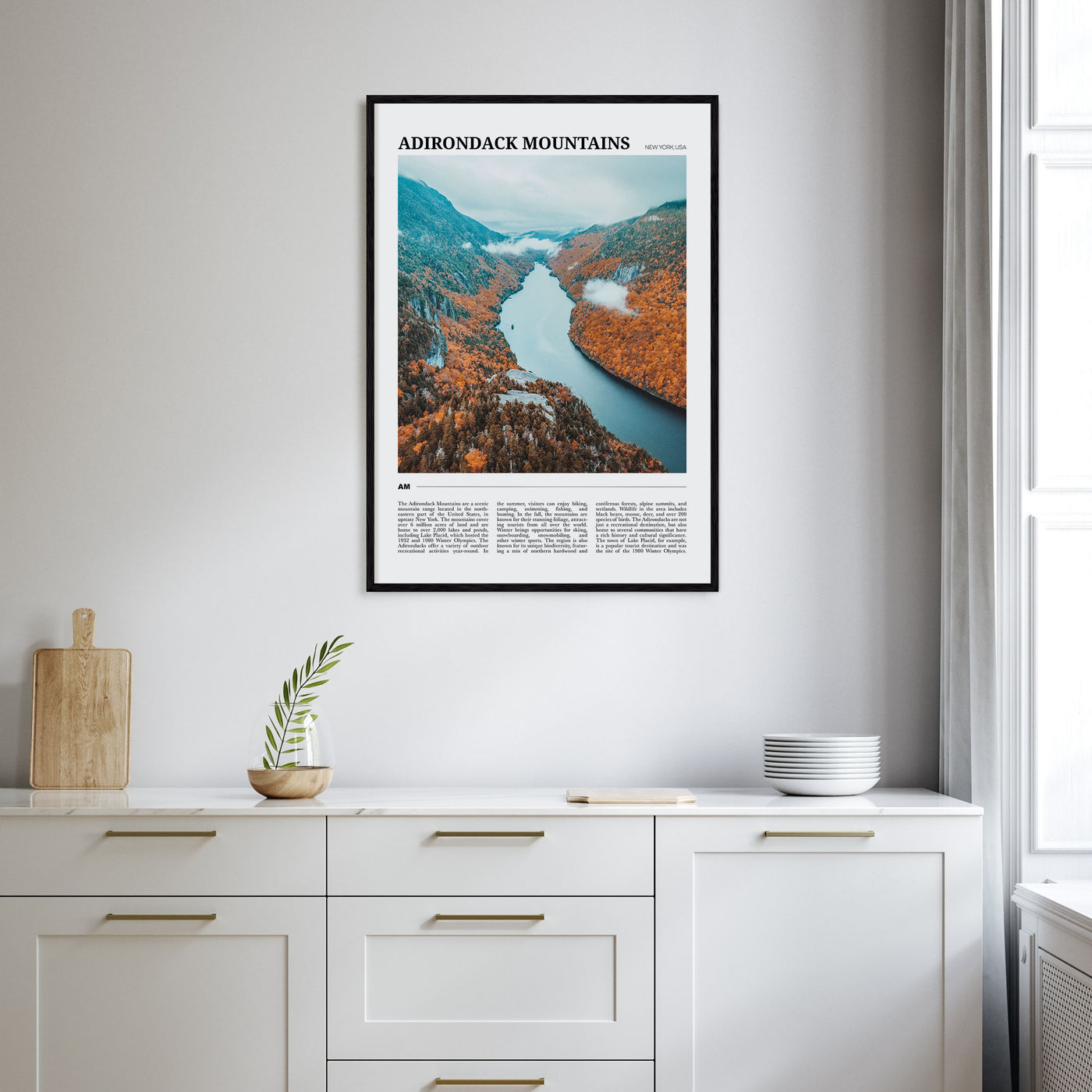 Adirondack Mountains Travel Color Poster