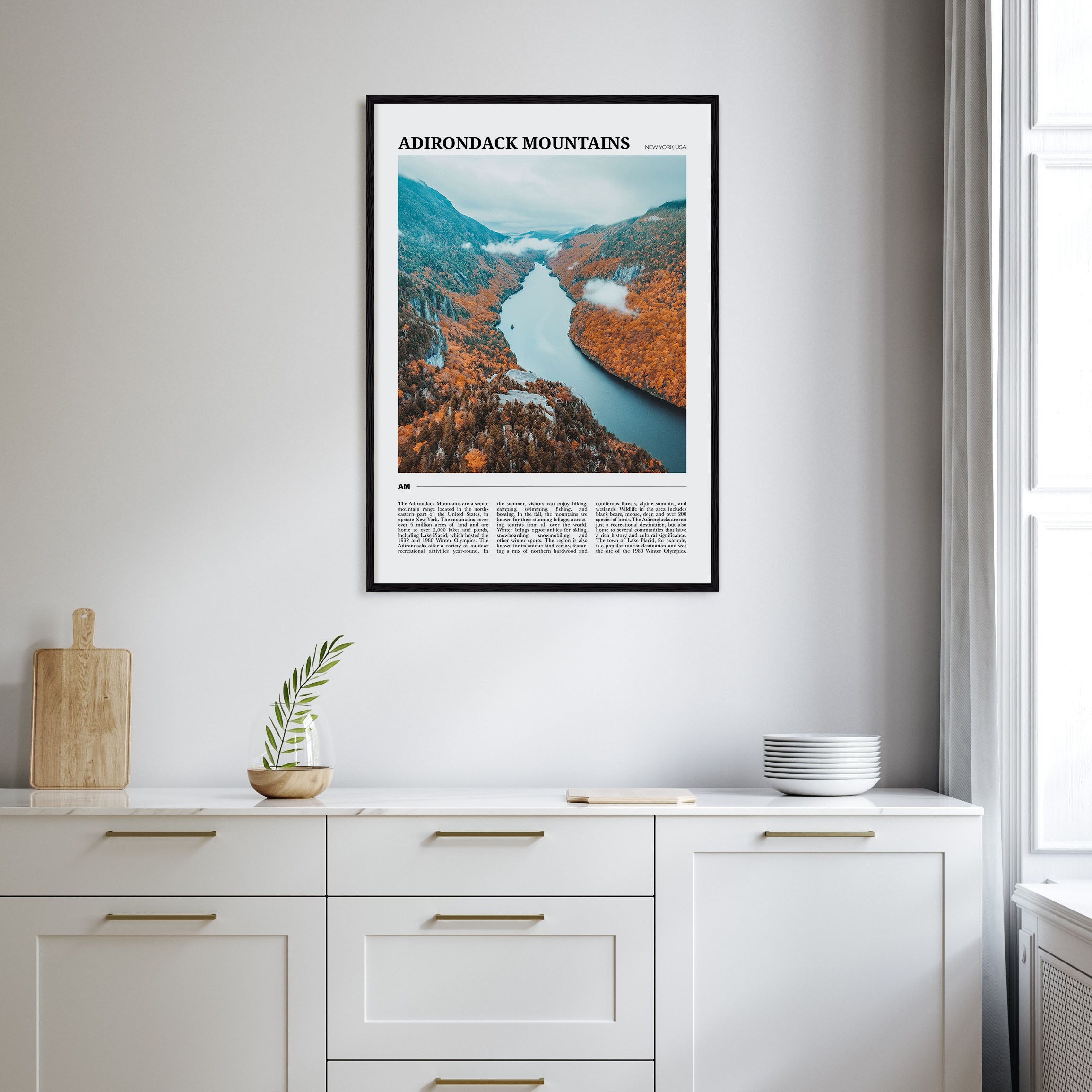 Adirondack Mountains Travel Color Poster