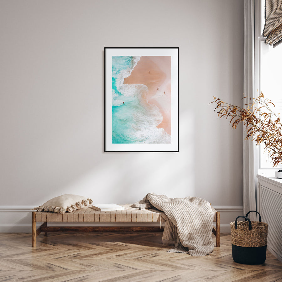 Aerial Beach Waves Photo Color No 1 Poster