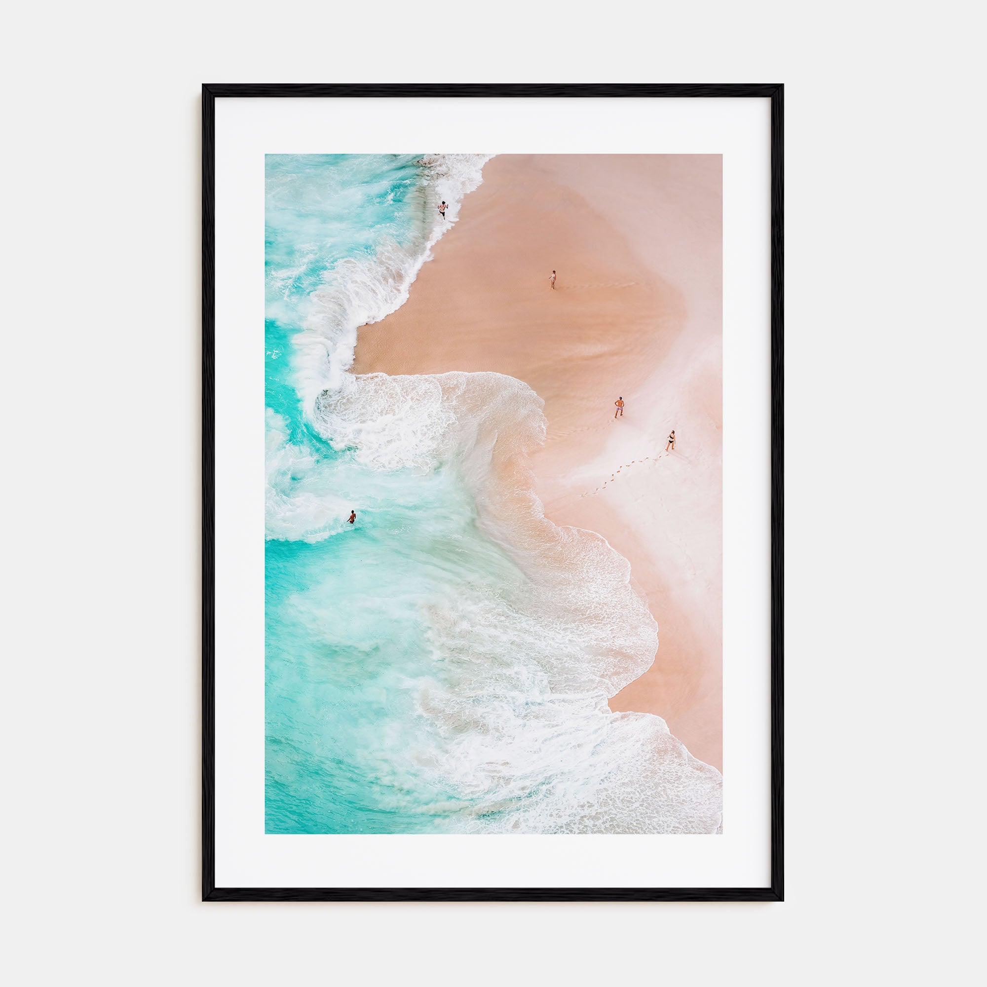 Aerial Beach Waves Photo Color No 1 Poster