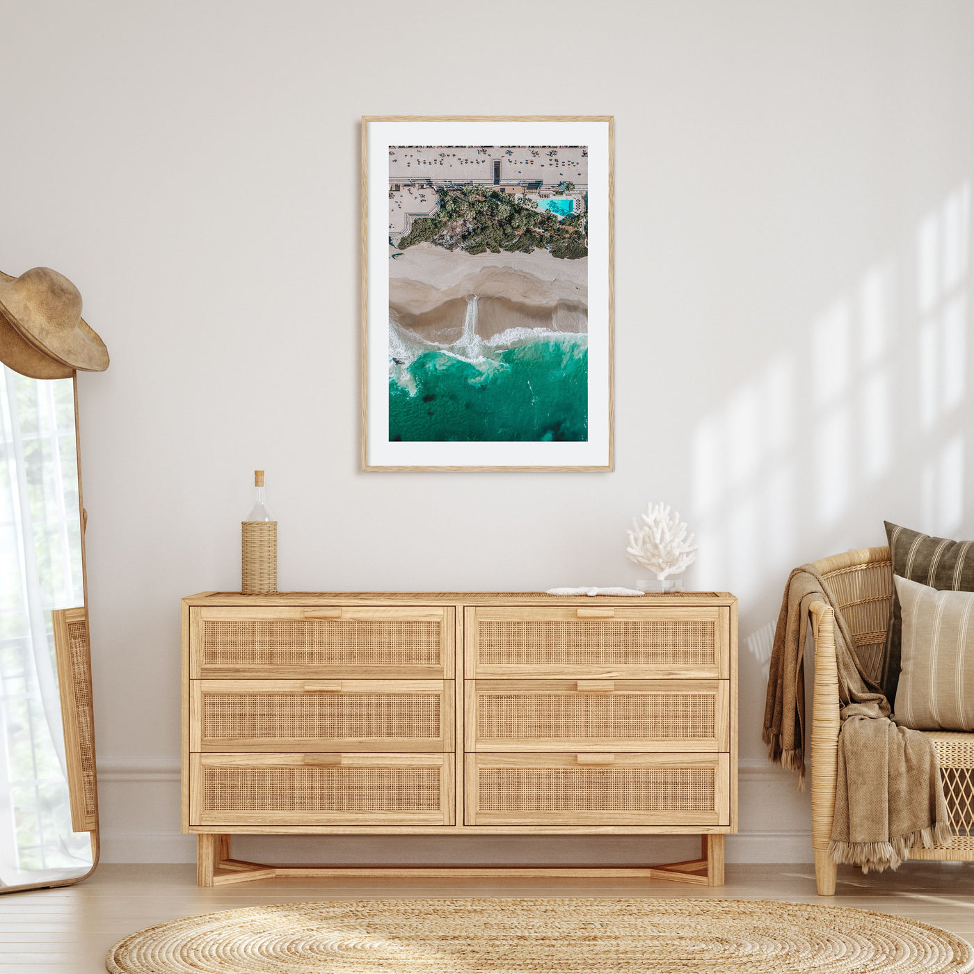Aerial Beach Waves Photo Color No 3 Poster