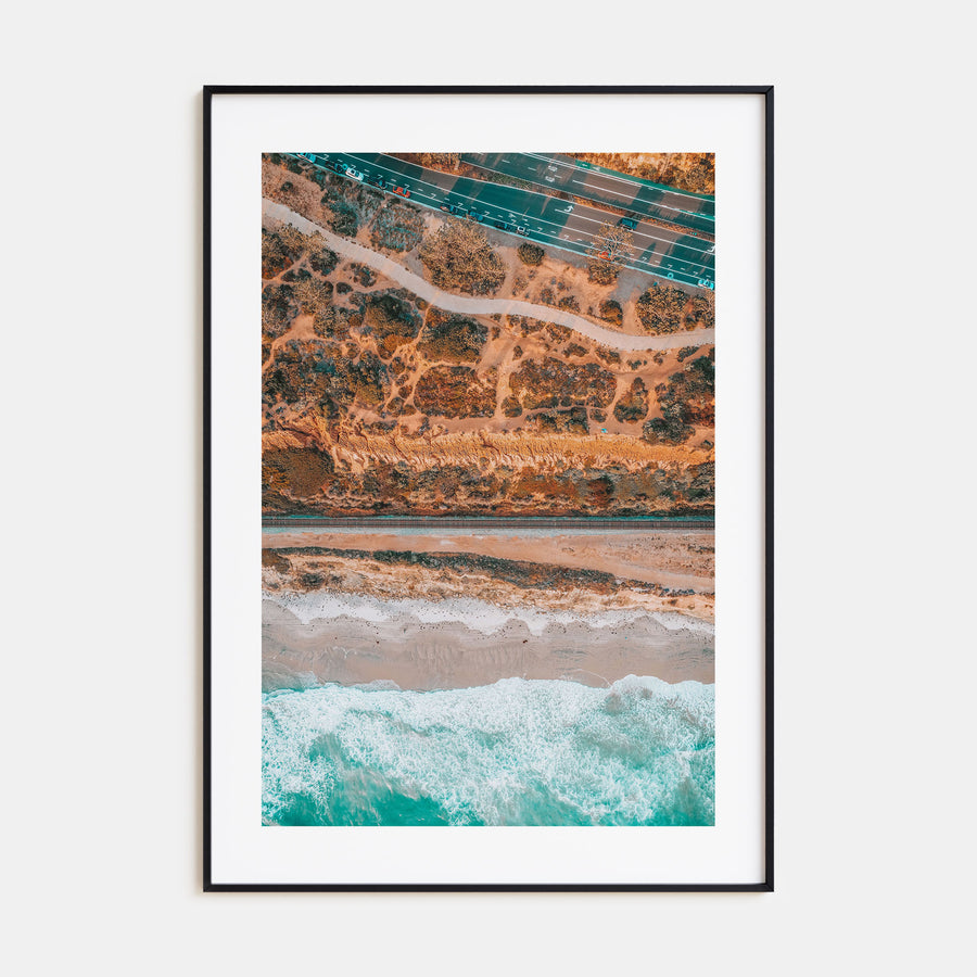 Aerial Beach Waves Photo Color No 4 Poster