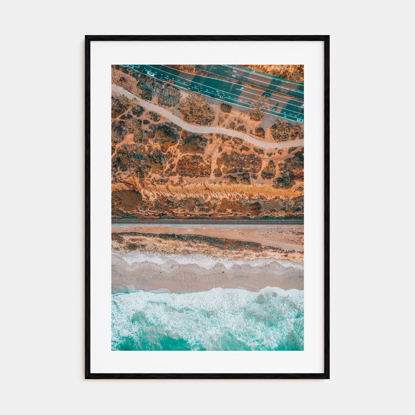 Aerial Beach Waves Photo Color No 4 Poster