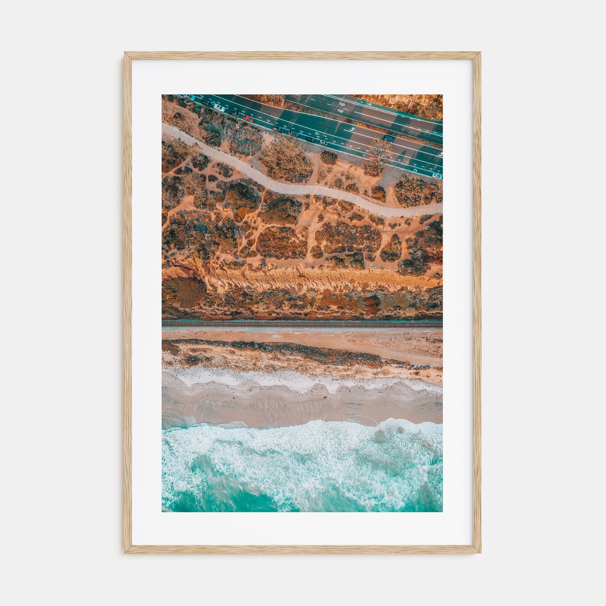 Aerial Beach Waves Photo Color No 4 Poster