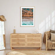 Aerial Beach Waves Photo Color No 4 Poster
