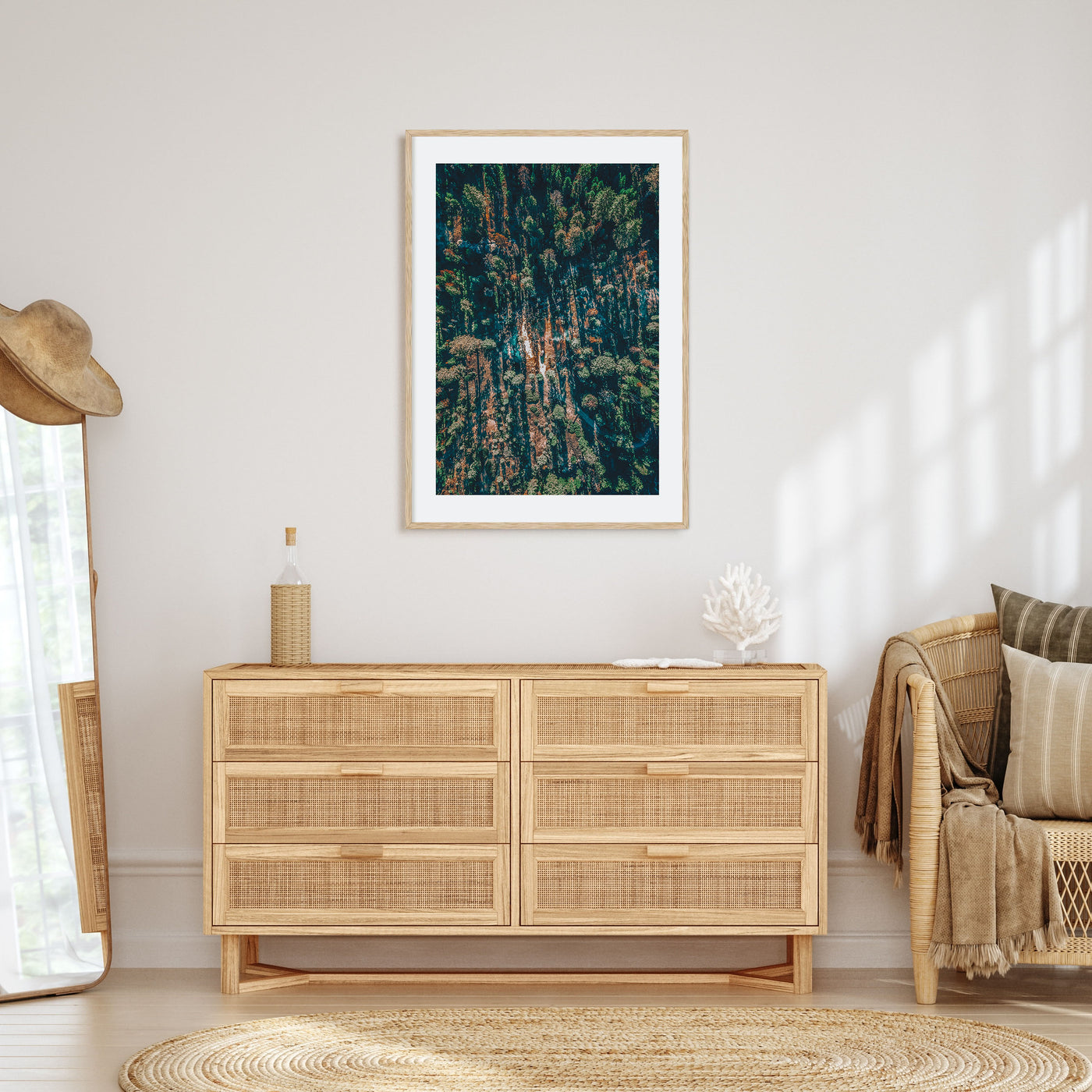 Aerial Forest Photo Color Poster