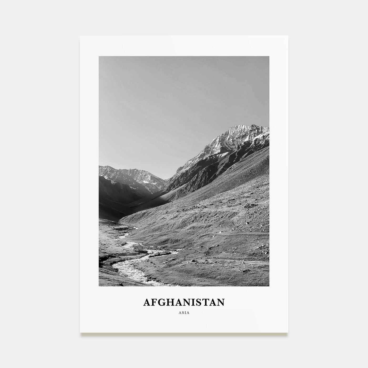 Afghanistan Portrait B&W No 1 Poster