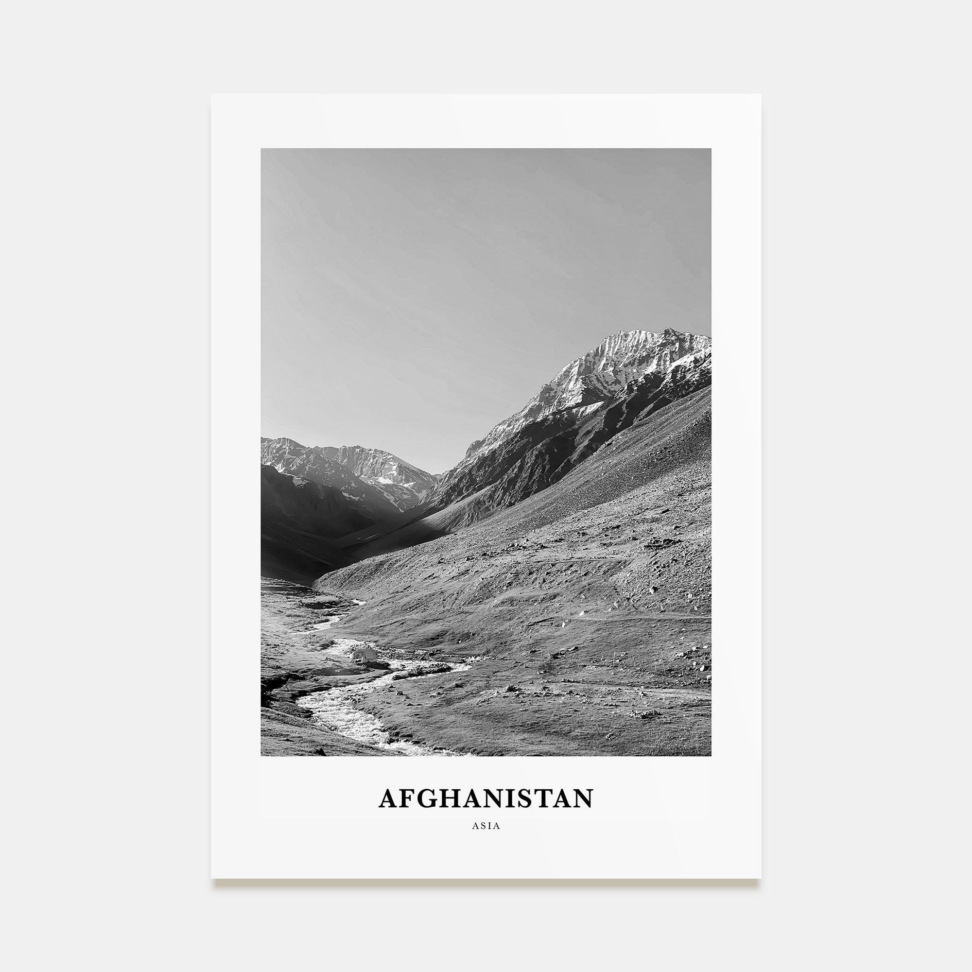 Afghanistan Portrait B&W No 1 Poster