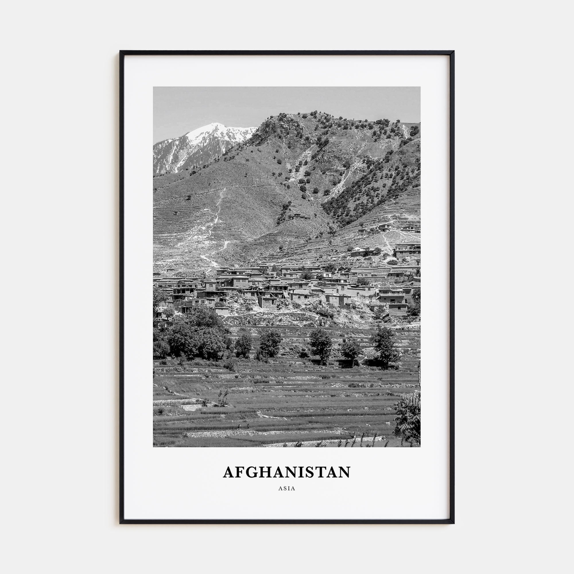 Afghanistan Portrait B&W No 2 Poster