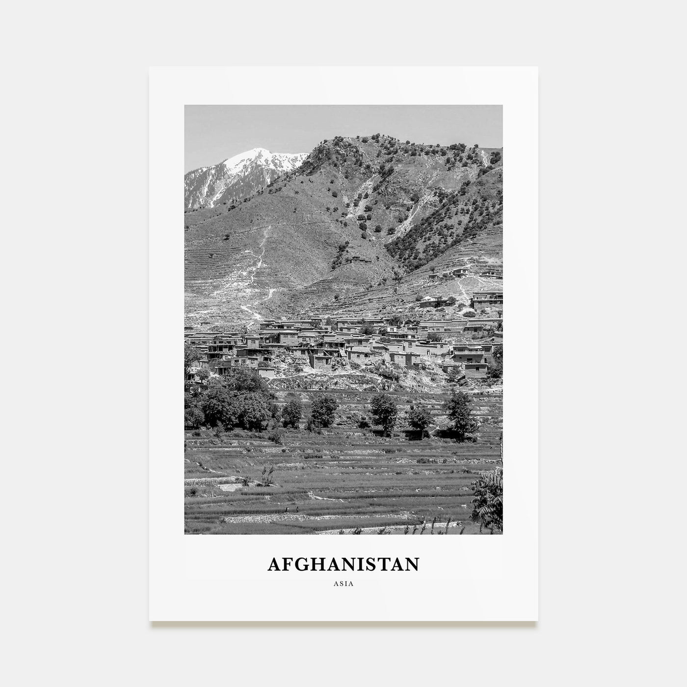 Afghanistan Portrait B&W No 2 Poster