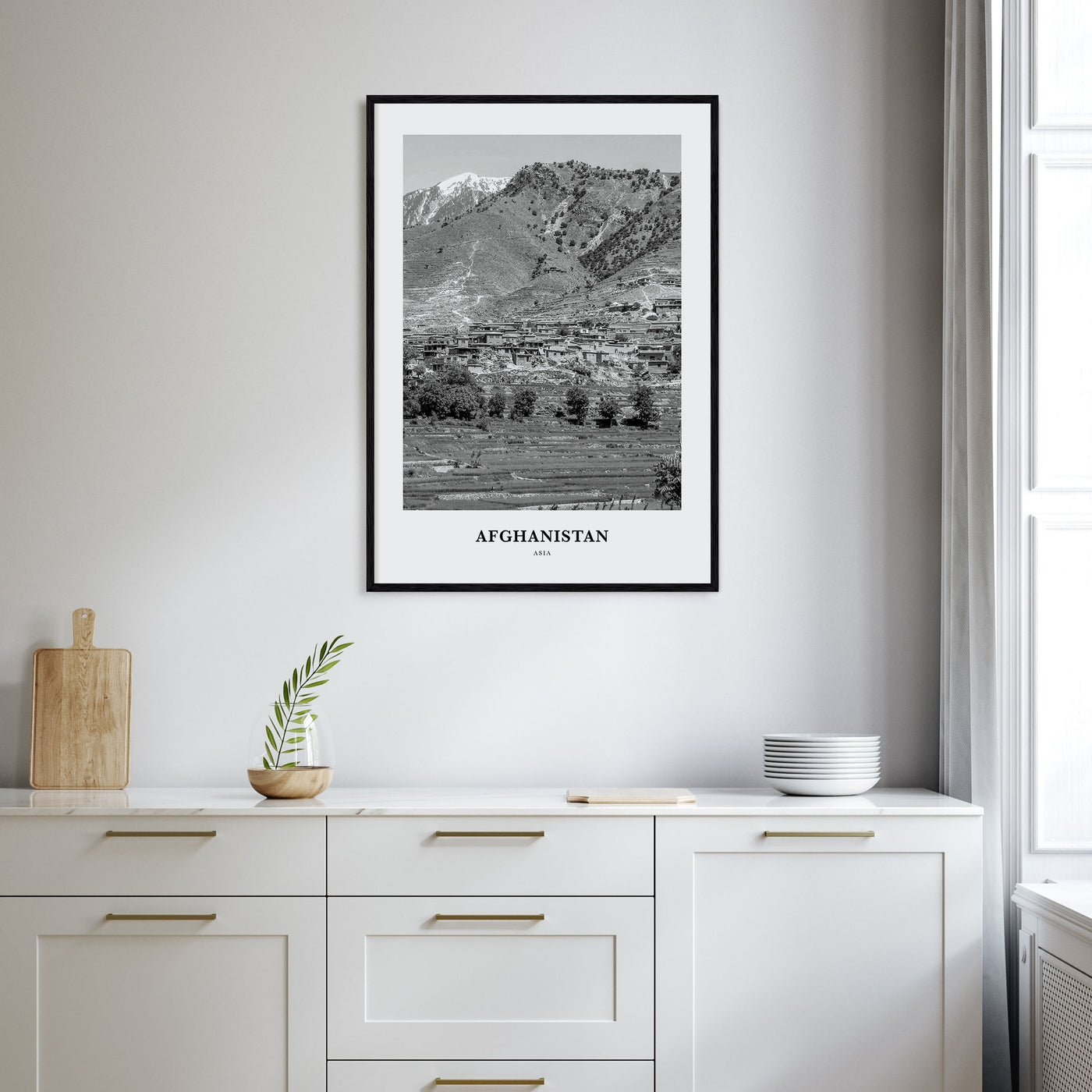 Afghanistan Portrait B&W No 2 Poster