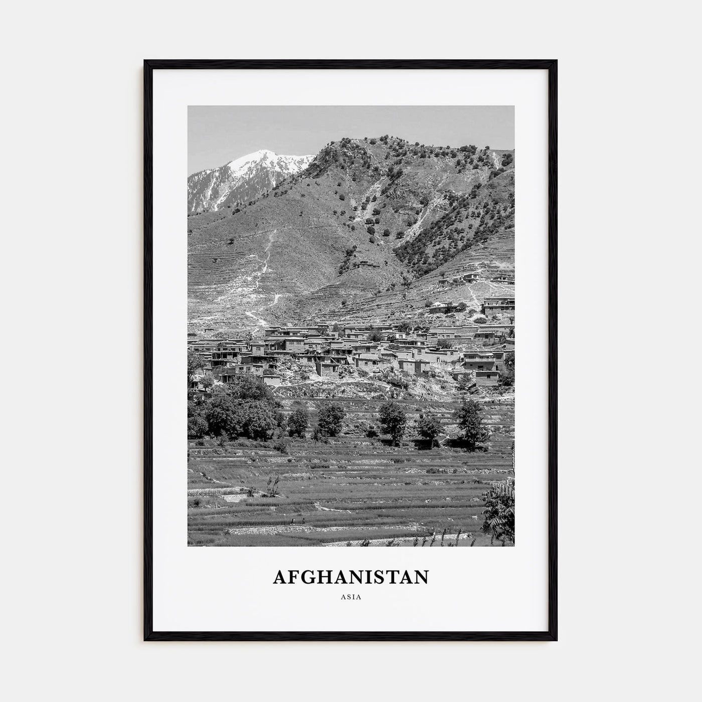 Afghanistan Portrait B&W No 2 Poster