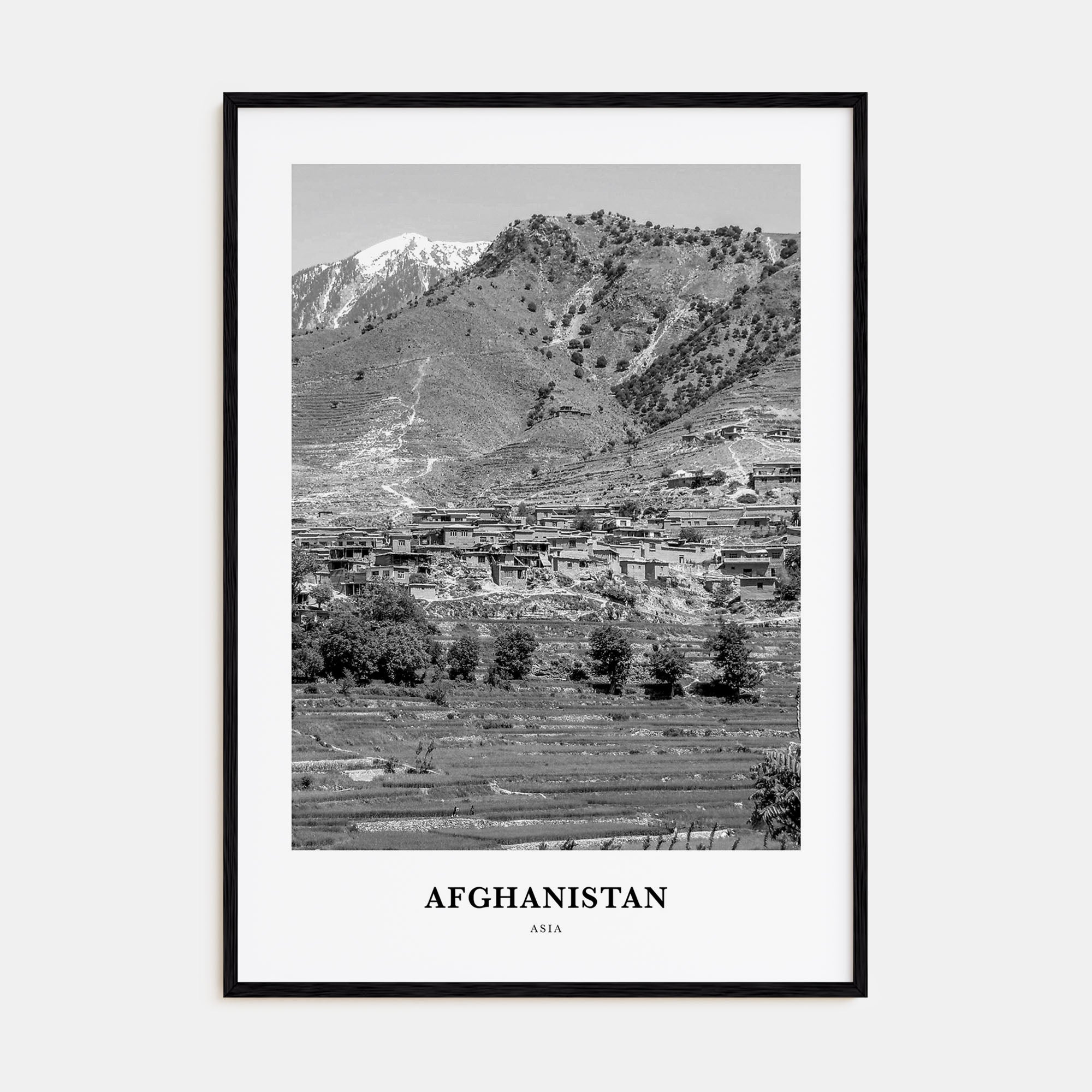 Afghanistan Portrait B&W No 2 Poster