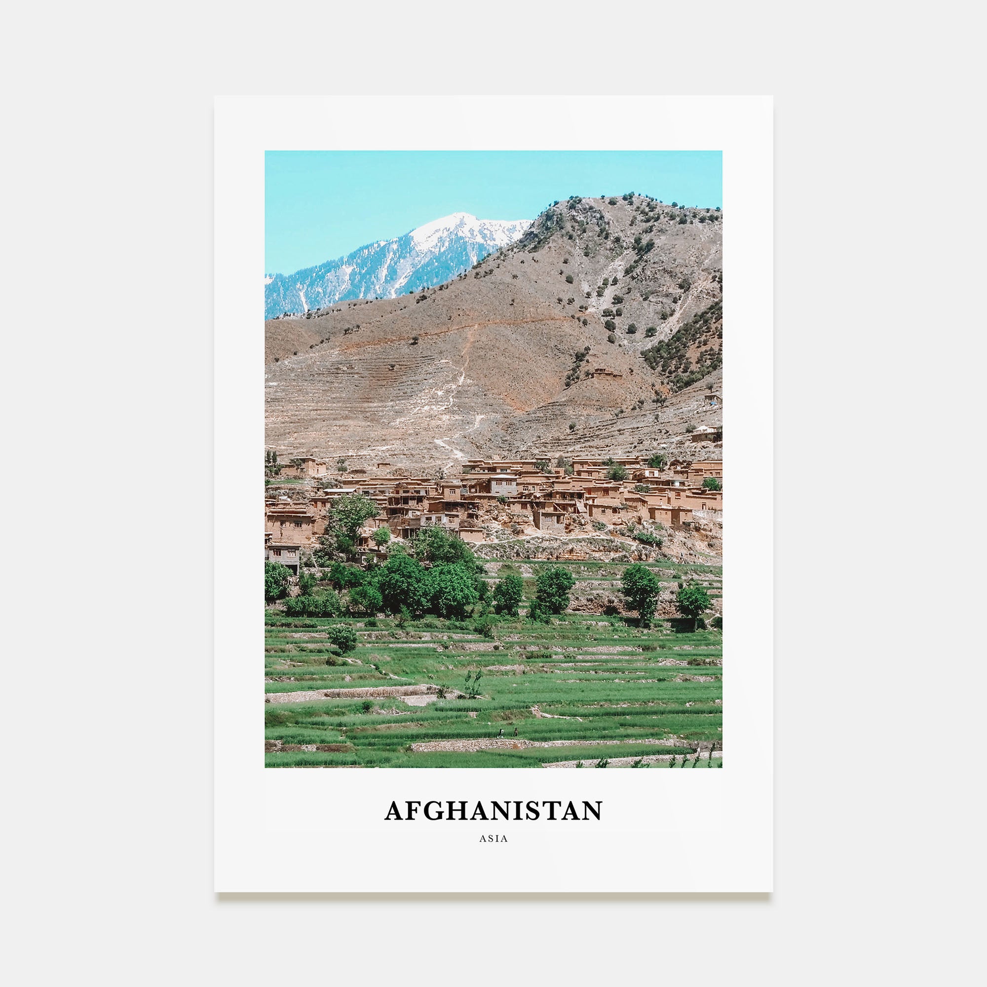Afghanistan Portrait Color Poster