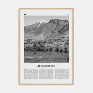 Afghanistan Travel B&W No 2 Poster