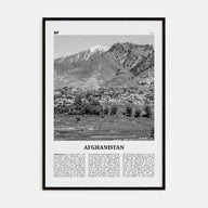 Afghanistan Travel B&W No 2 Poster