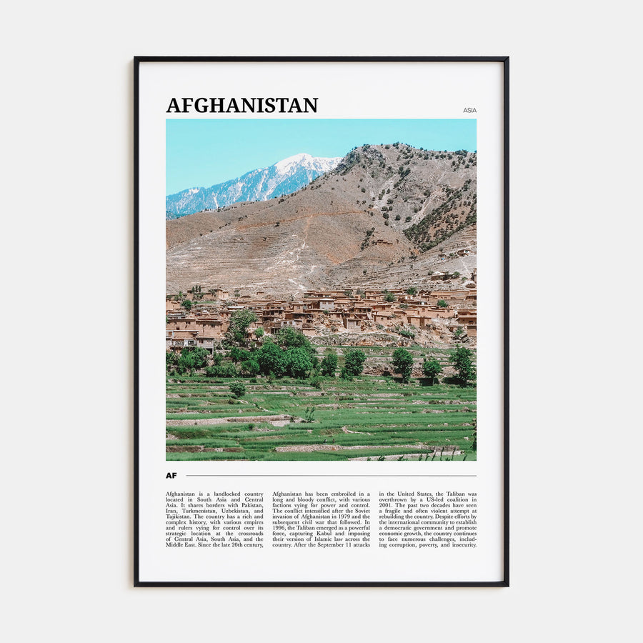 Afghanistan Travel Color Poster