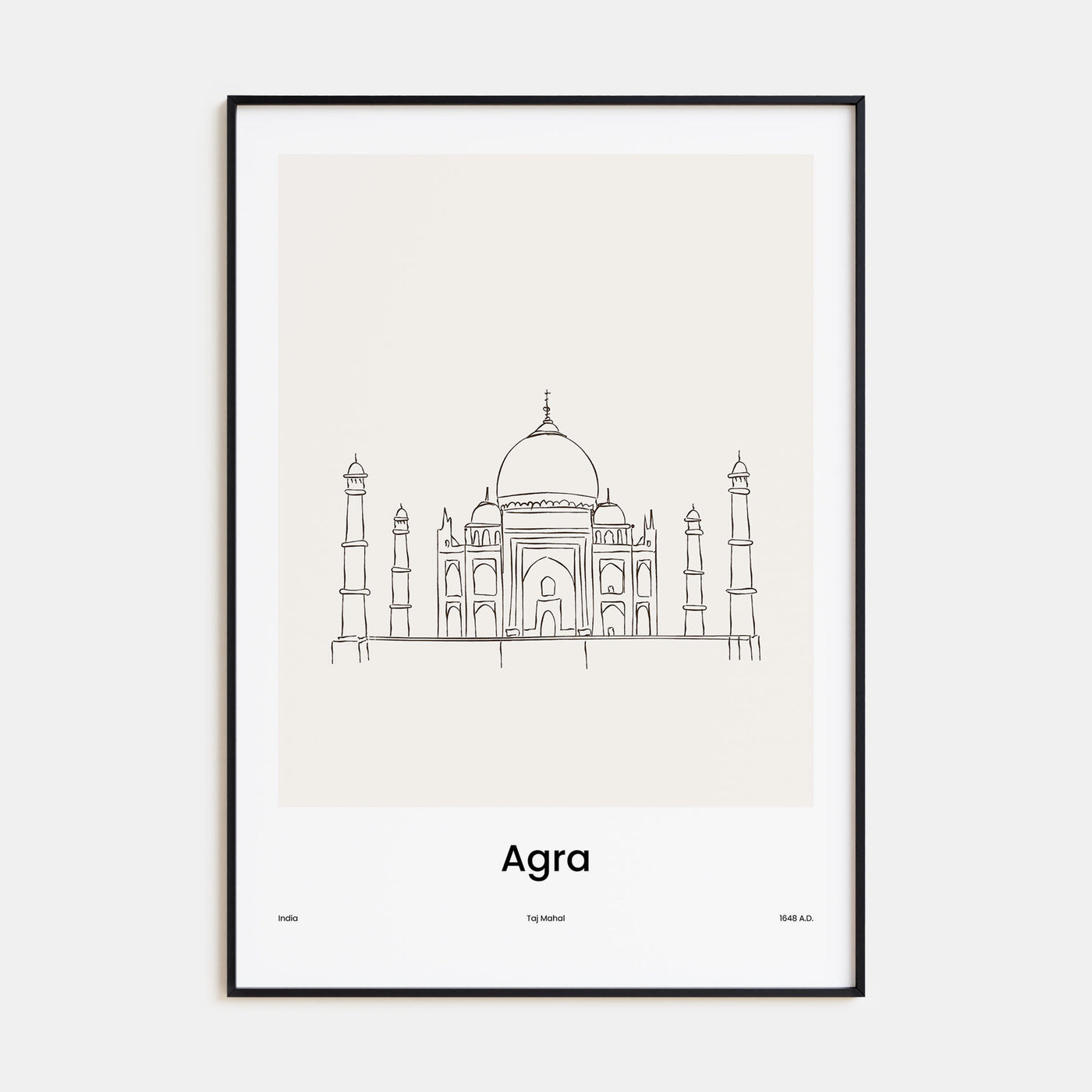 Agra Drawn No 2 Poster