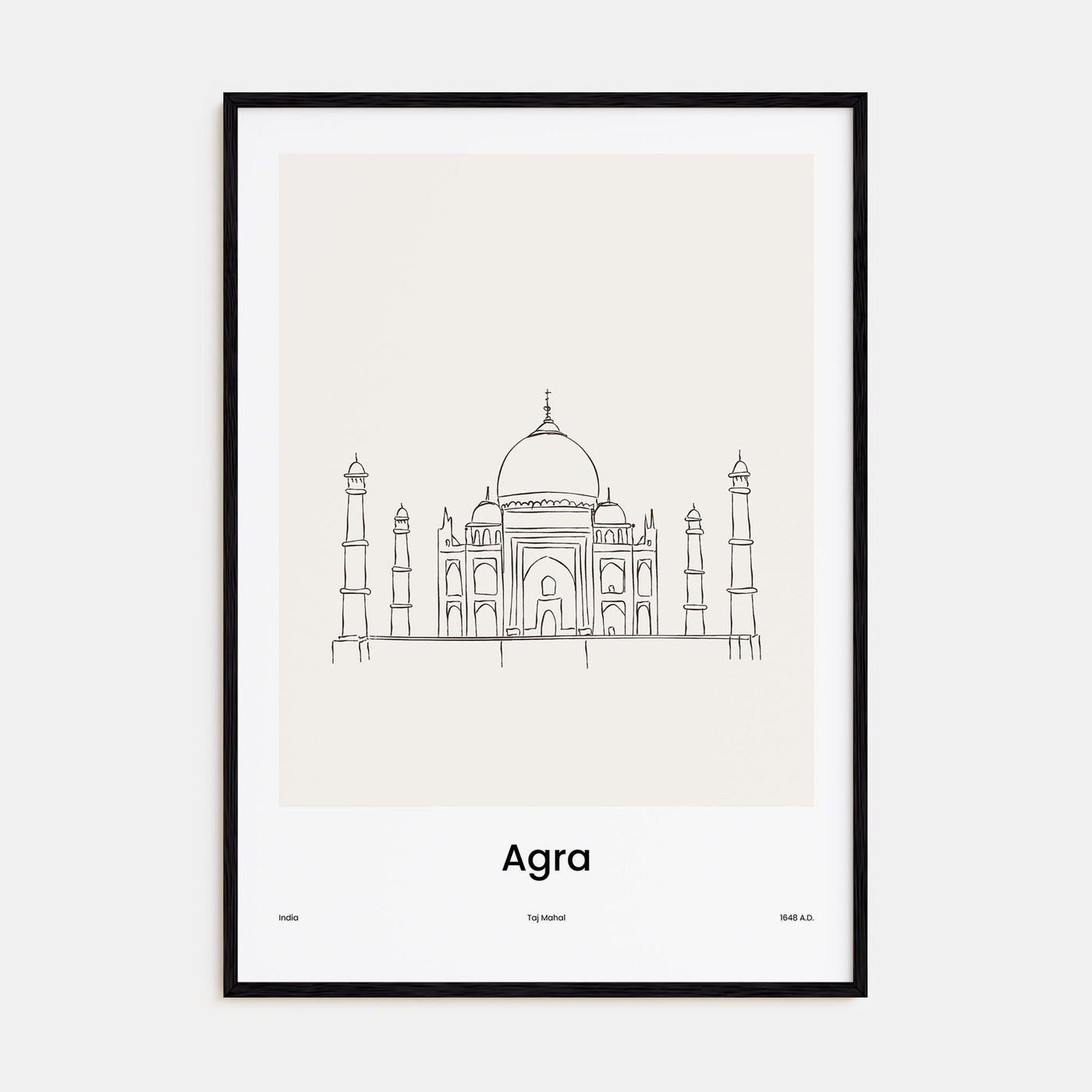 Agra Drawn No 2 Poster
