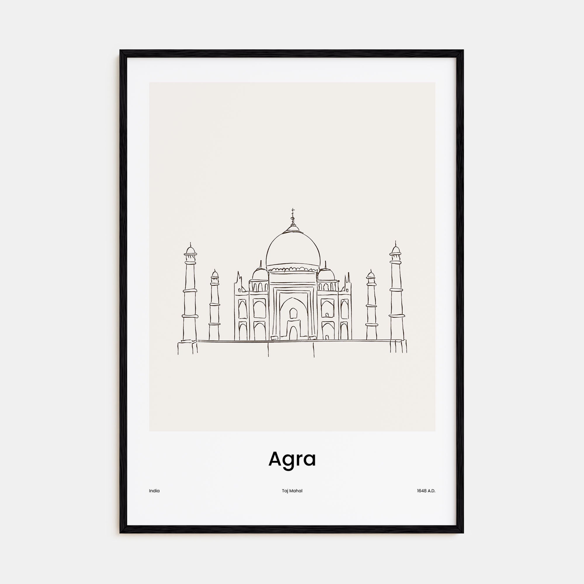 Agra Drawn No 2 Poster