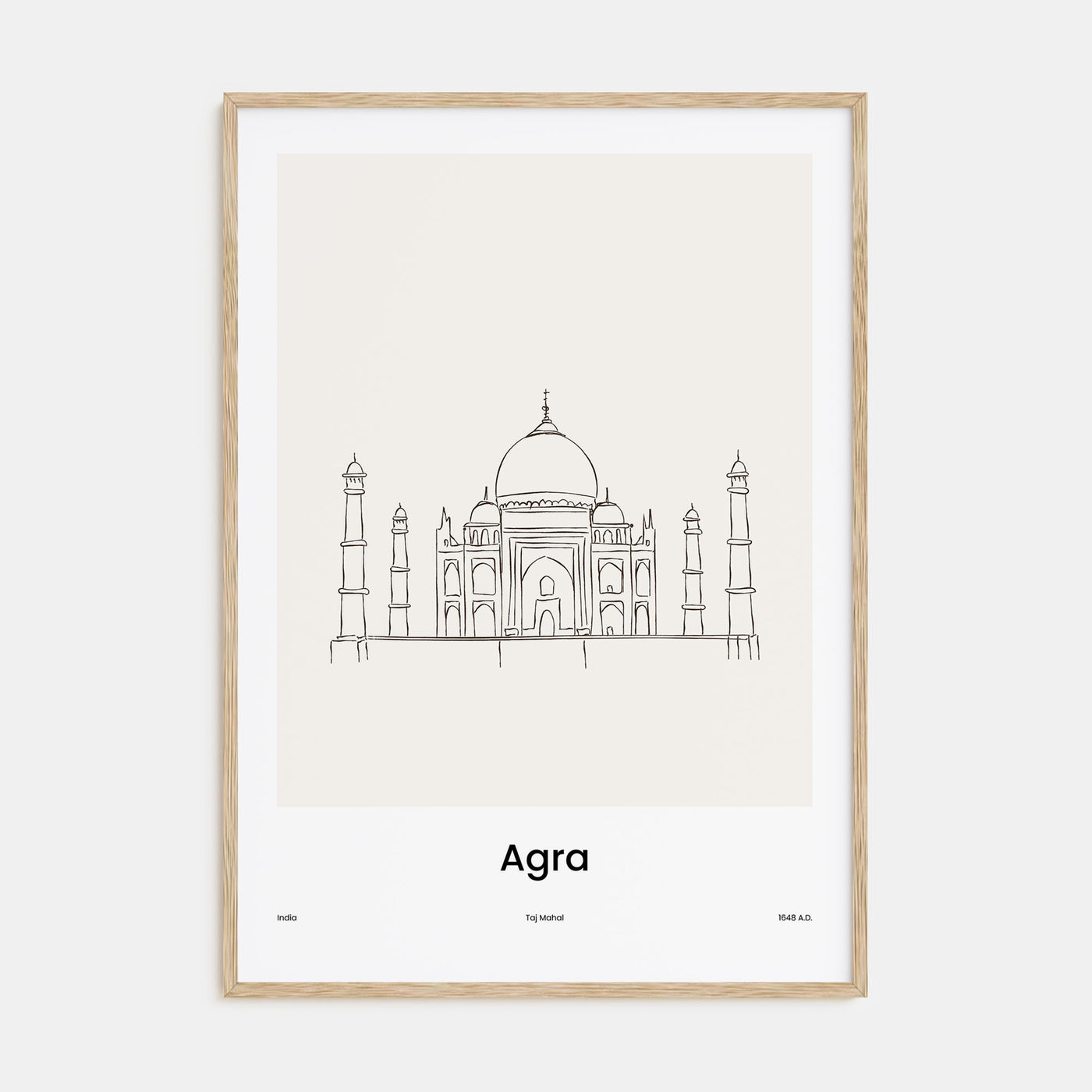 Agra Drawn No 2 Poster