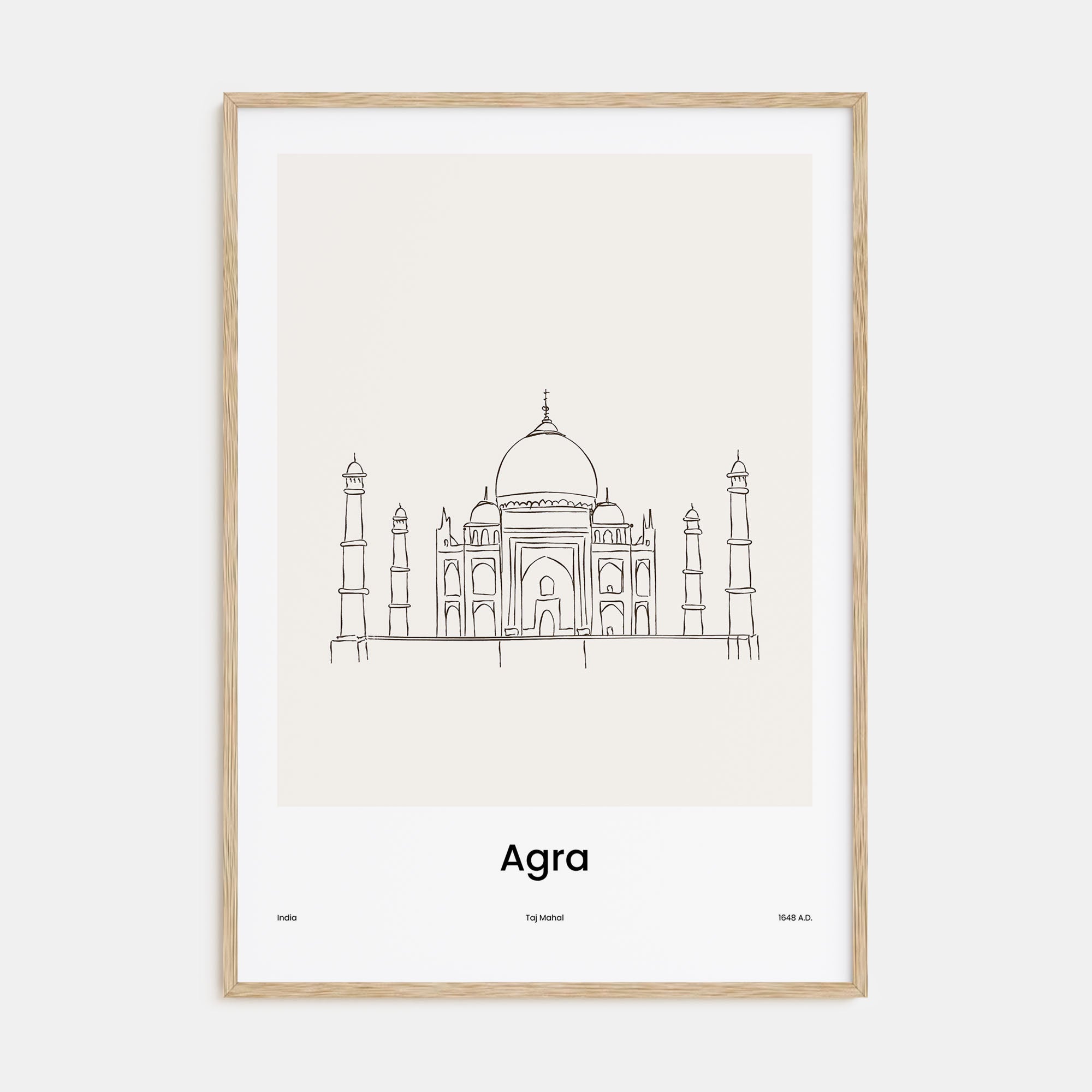 Agra Drawn No 2 Poster