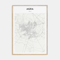 Agra Map Portrait Poster