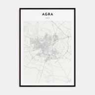 Agra Map Portrait Poster
