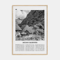 Aguas Calientes Travel B&W Poster