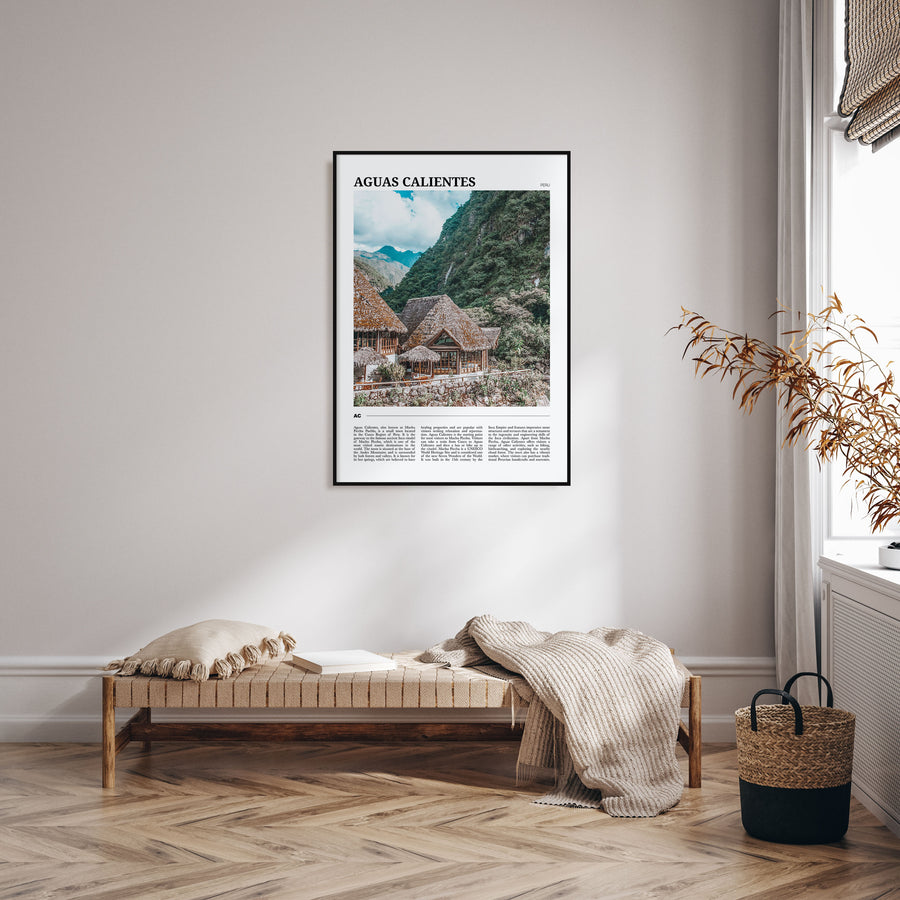 Aguas Calientes Travel Color Poster