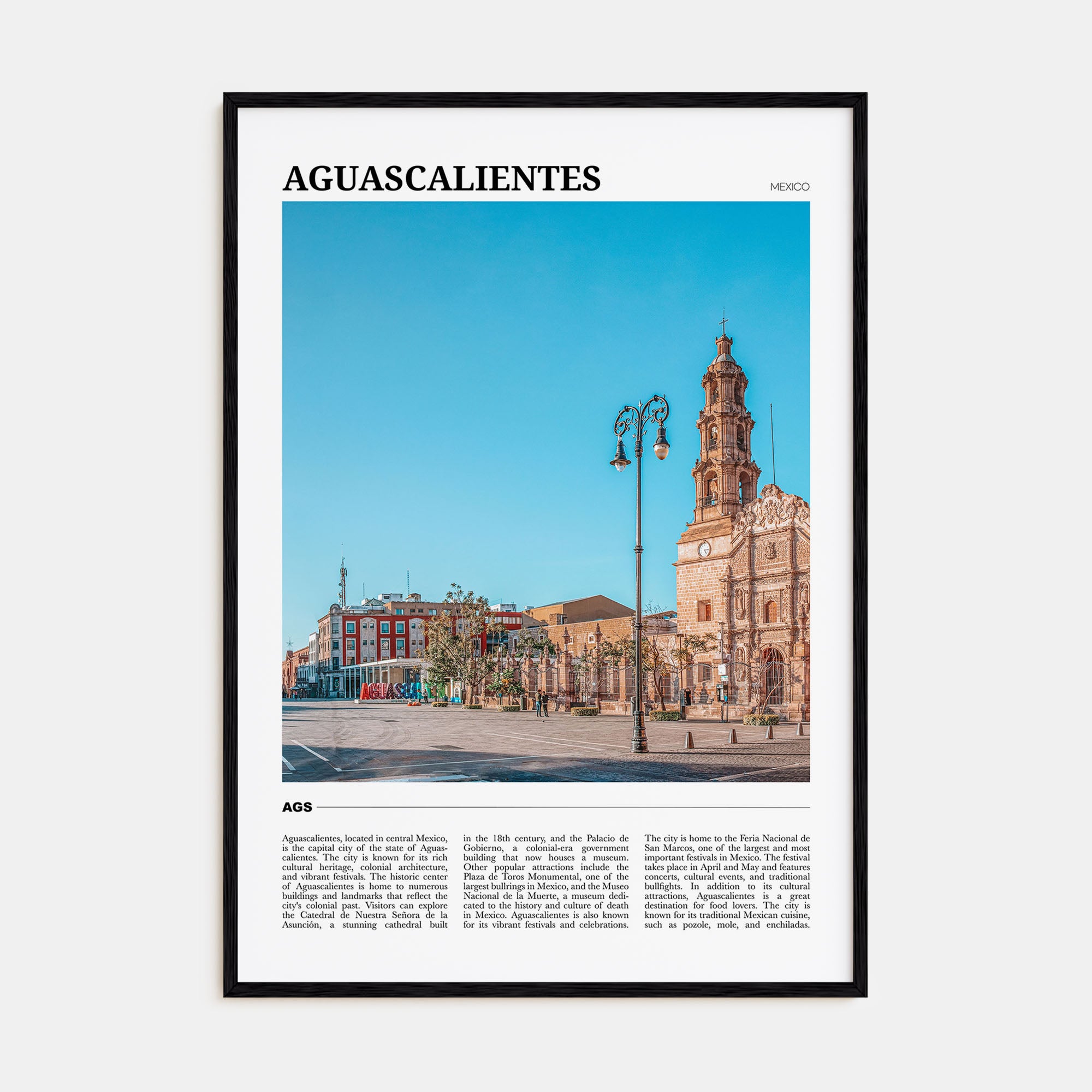 Aguascalientes Travel Color Poster