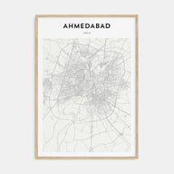 Ahmedabad Map Portrait Poster