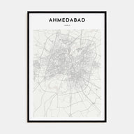 Ahmedabad Map Portrait Poster