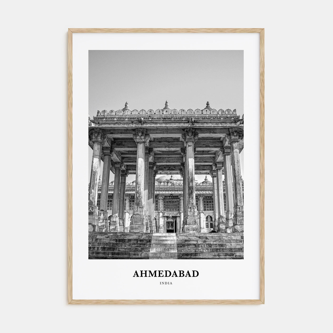 Ahmedabad Portrait B&W Poster