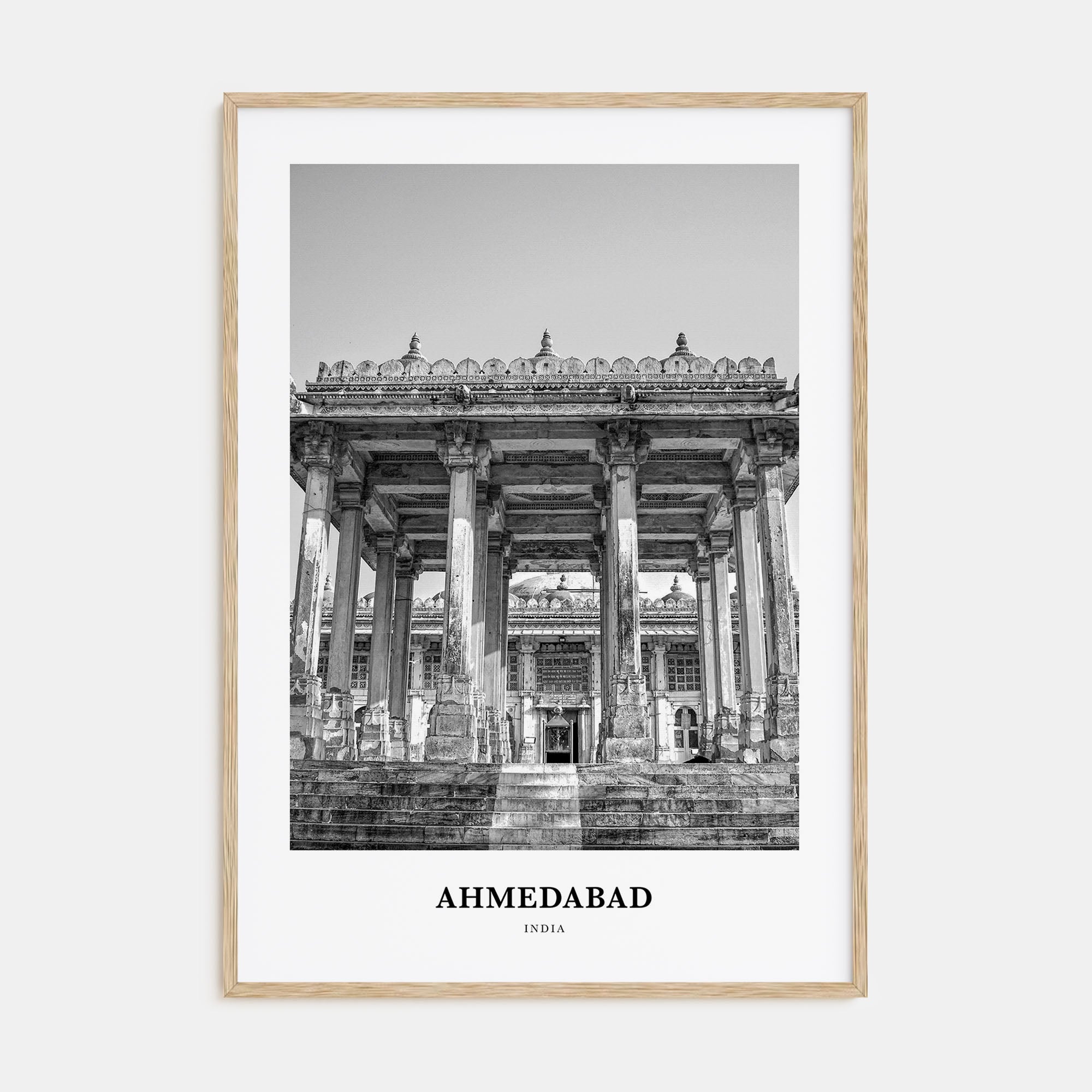 Ahmedabad Portrait B&W Poster