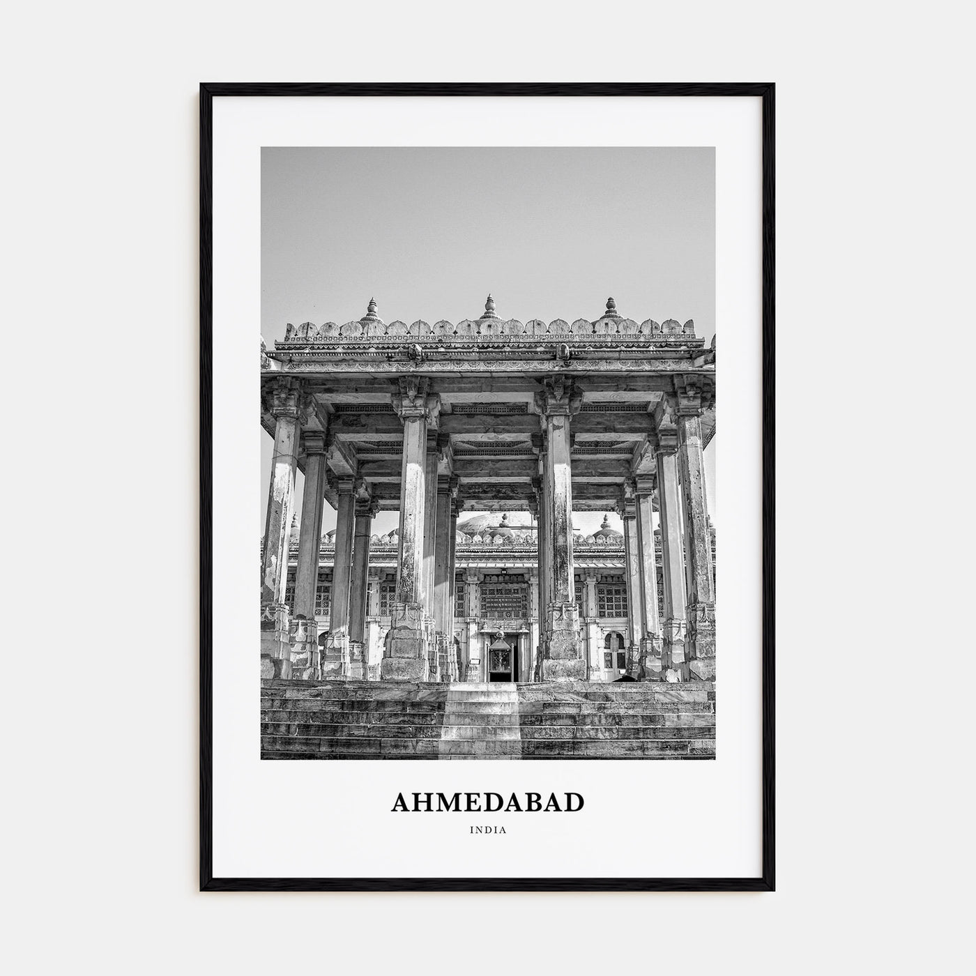 Ahmedabad Portrait B&W Poster