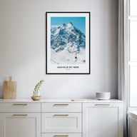 Aiguille du Midi Portrait Color Poster
