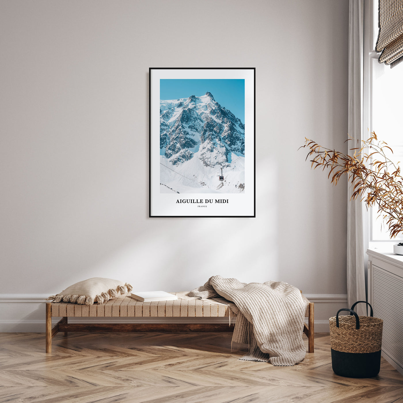 Aiguille du Midi Portrait Color Poster