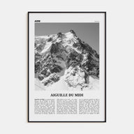 Aiguille du Midi Travel B&W Poster