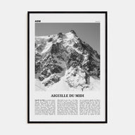 Aiguille du Midi Travel B&W Poster