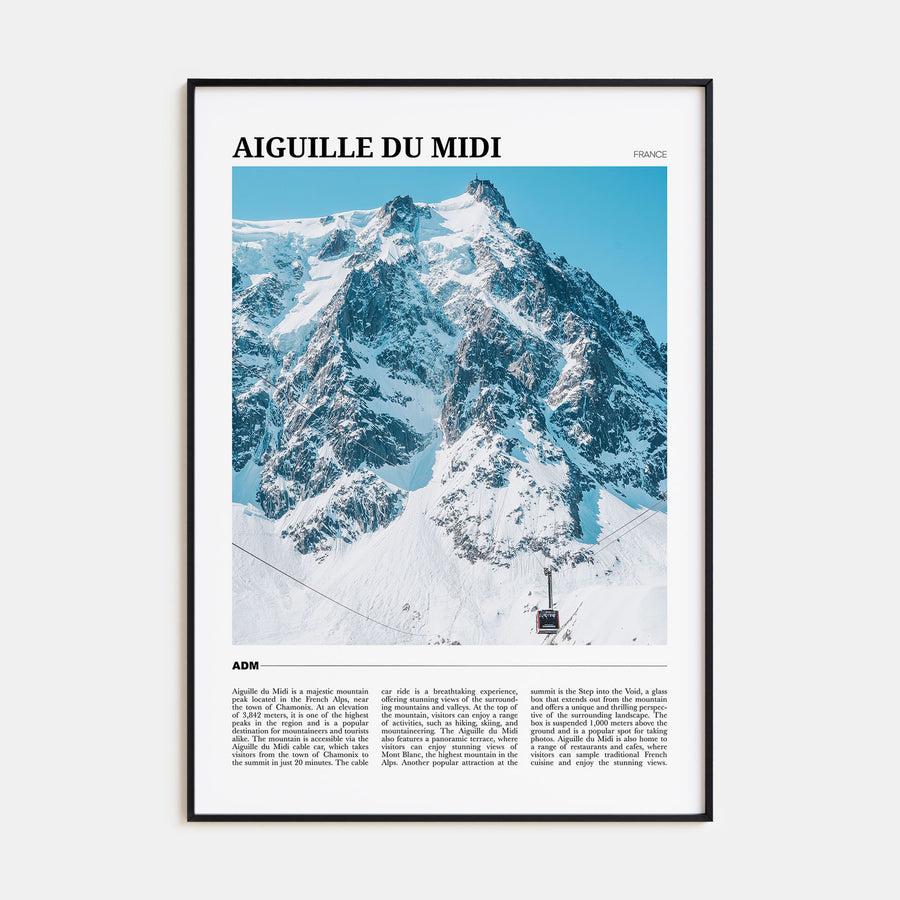 Aiguille du Midi Travel Color Poster