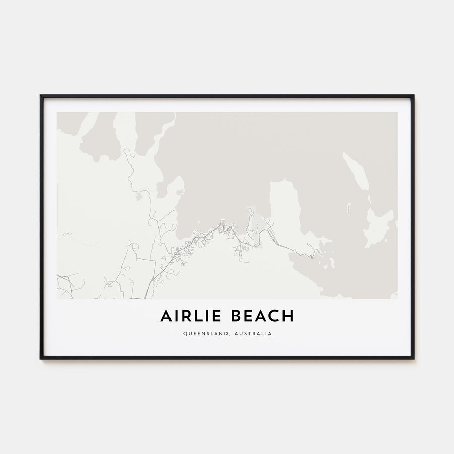 Airlie Beach Map Landscape Poster
