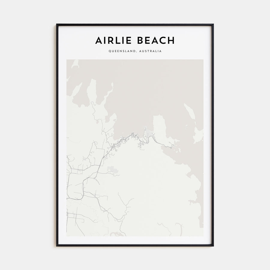 Airlie Beach Map Portrait Poster