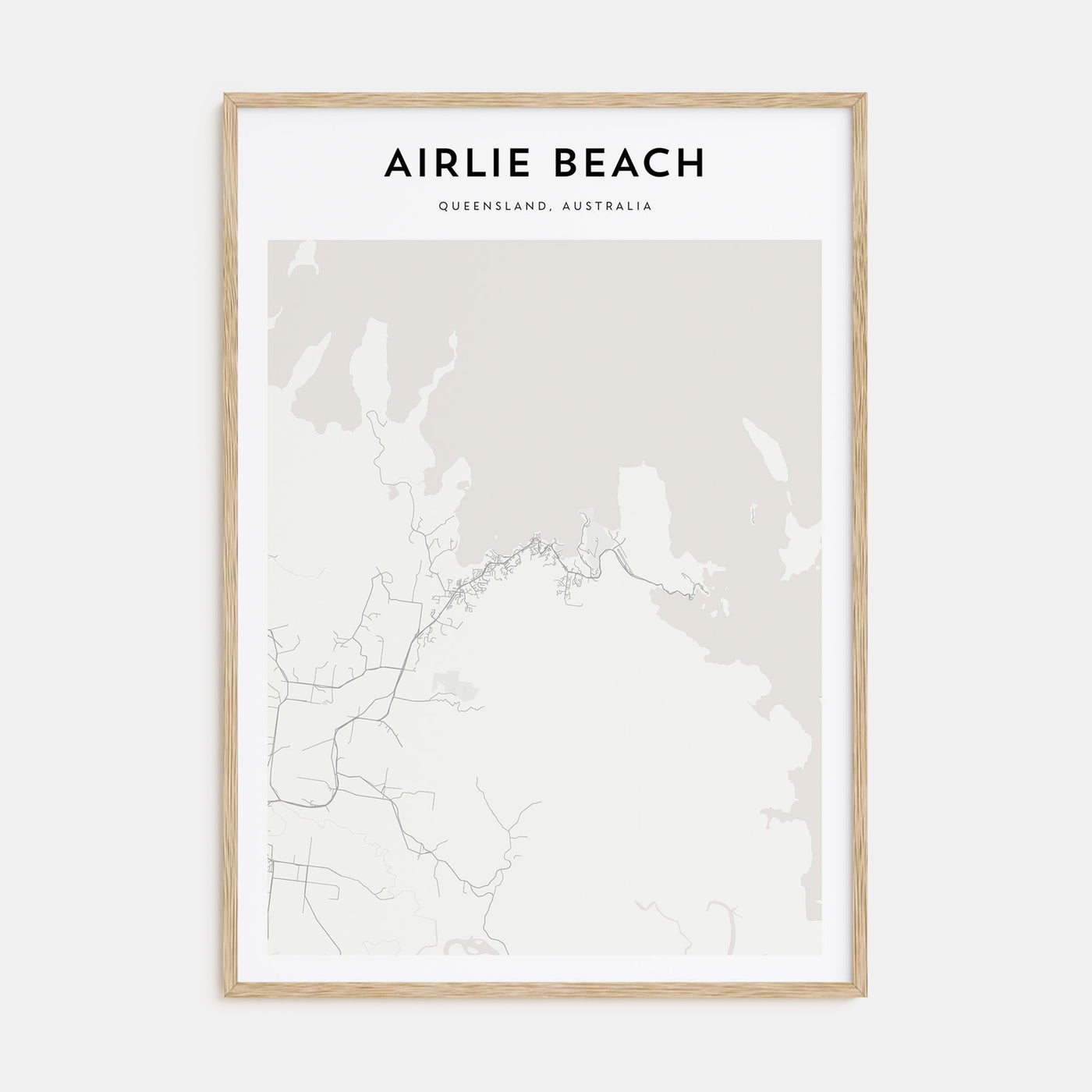 Airlie Beach Map Portrait Poster