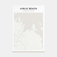 Airlie Beach Map Portrait Poster