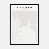 Airlie Beach Map Portrait Poster