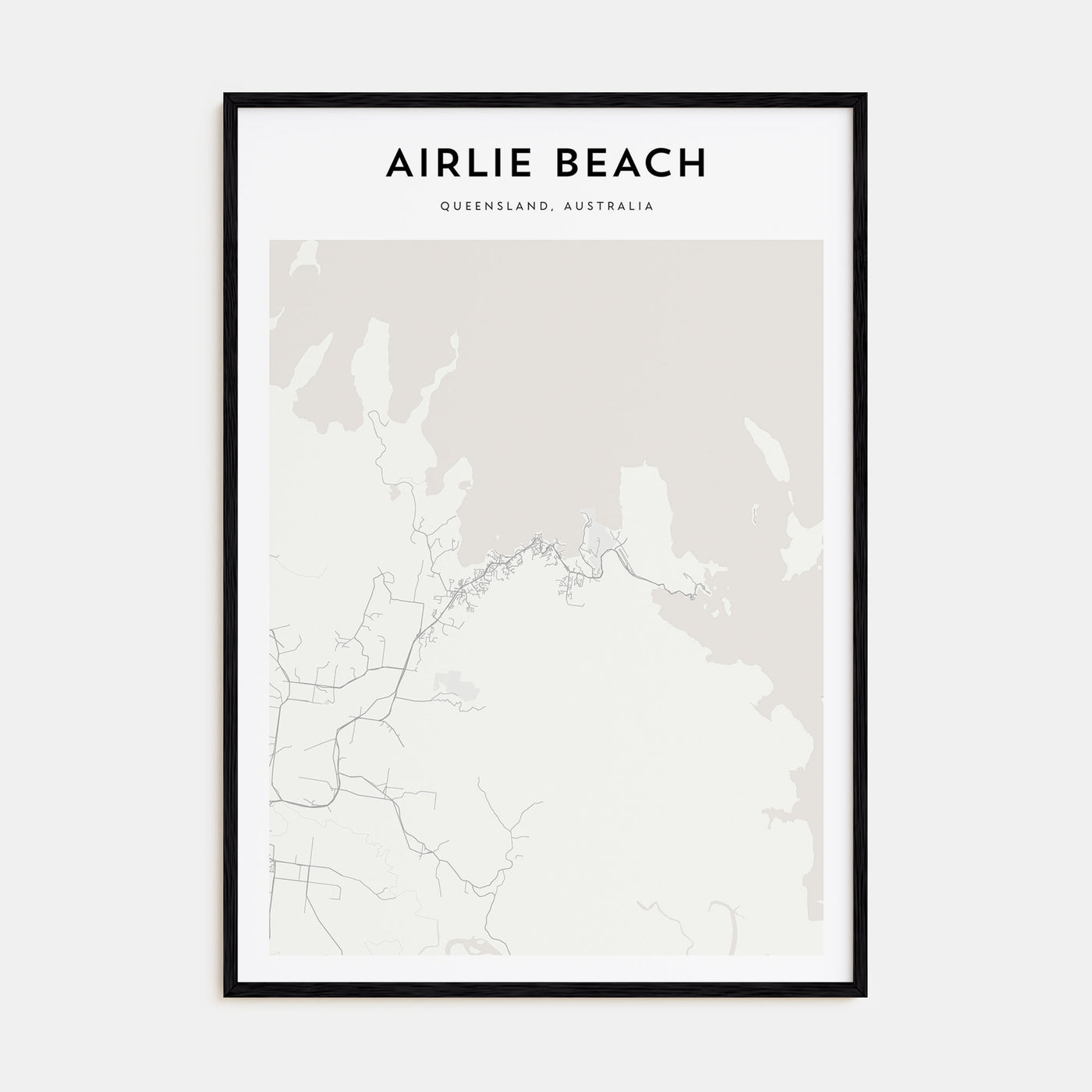 Airlie Beach Map Portrait Poster