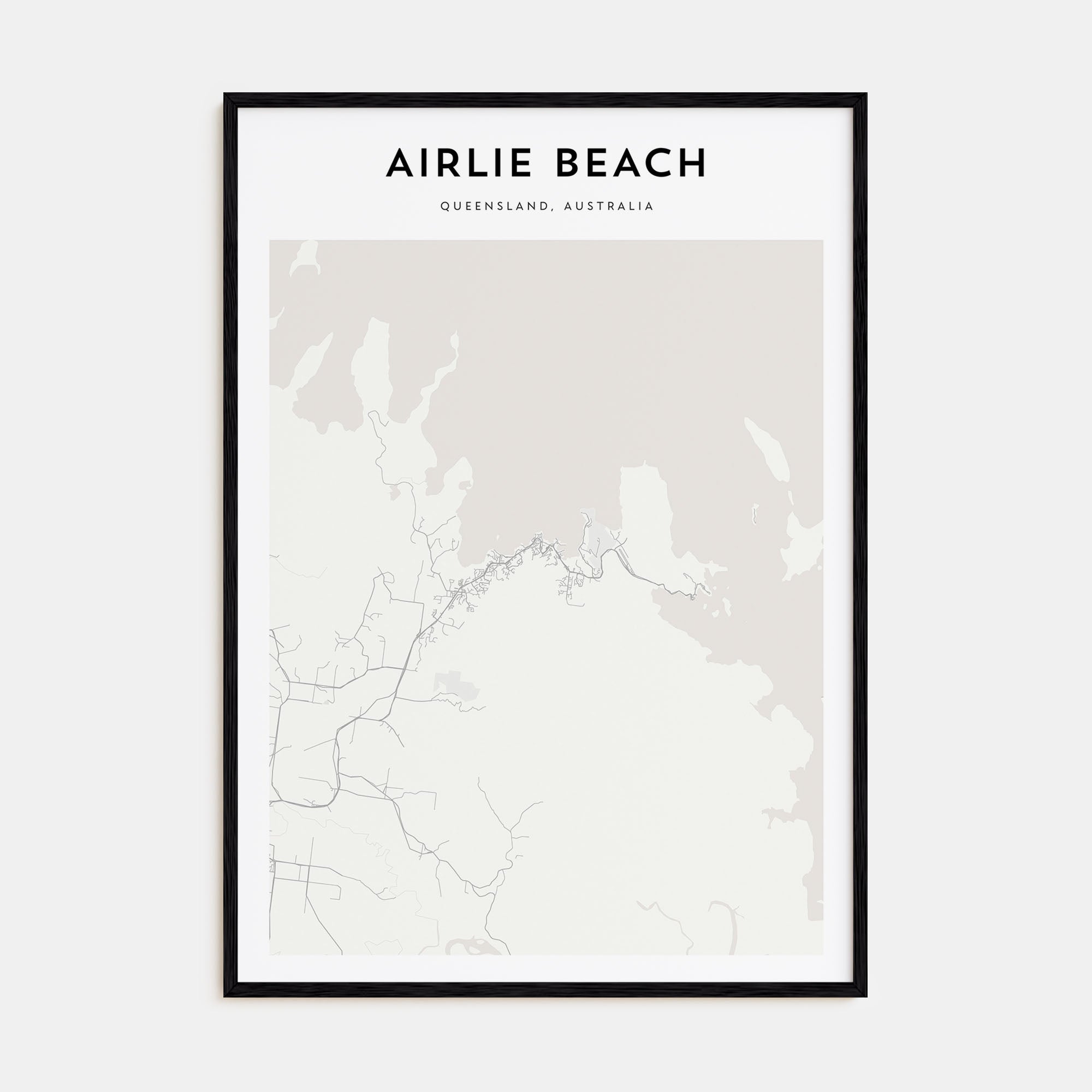 Airlie Beach Map Portrait Poster